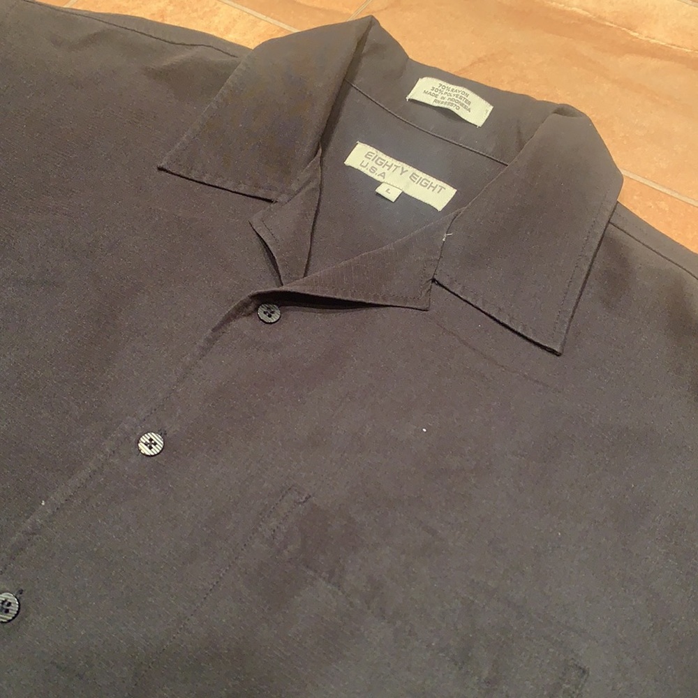 Eighty Eight Vintage Basic Black Short Sleeve But… - image 3